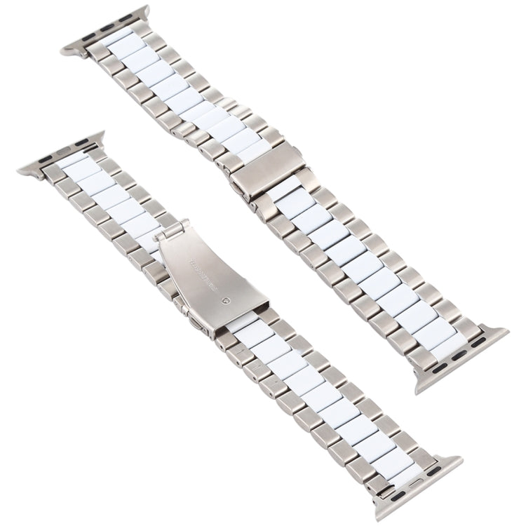 Bracelet de montre en acier inoxydable pour Apple Watch Series 10 42 mm / 9, 8 et 7 41 mm / SE 3, SE 2, 6, SE, 5 et 4 40 mm / 3, 2 et 1 38 mm, pour Apple Watch Series 7 41 mm / 6, SE, 5 et 4 40 mm / 3, 2 et 1 38 mm